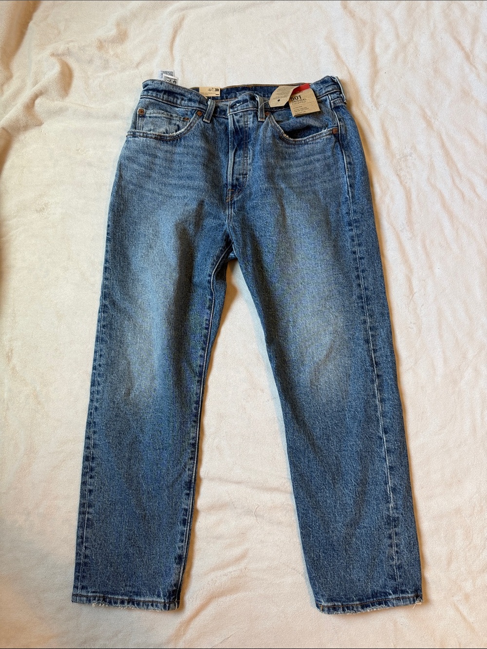 Levi's Blue Straight Ankle Jeans